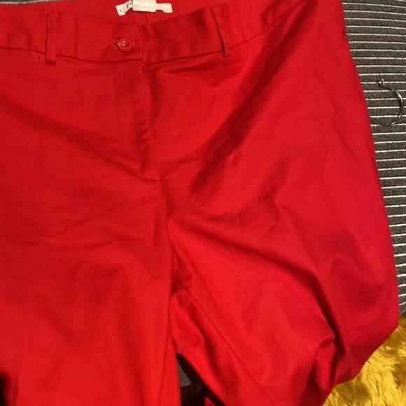 Cleo Everybody  poppy Red ankle pants Sz 14 - Picture 3 of 14